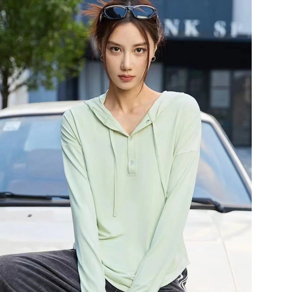 LADIES FULLSLEEVES HOOD (LIGHT GREEN)