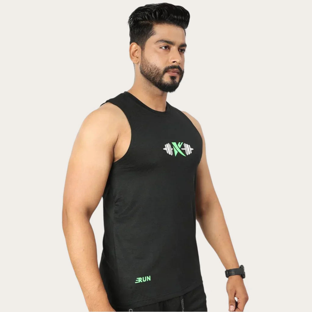 TANK TOP DRY FIT K BOX BLACK (IMPORTED)