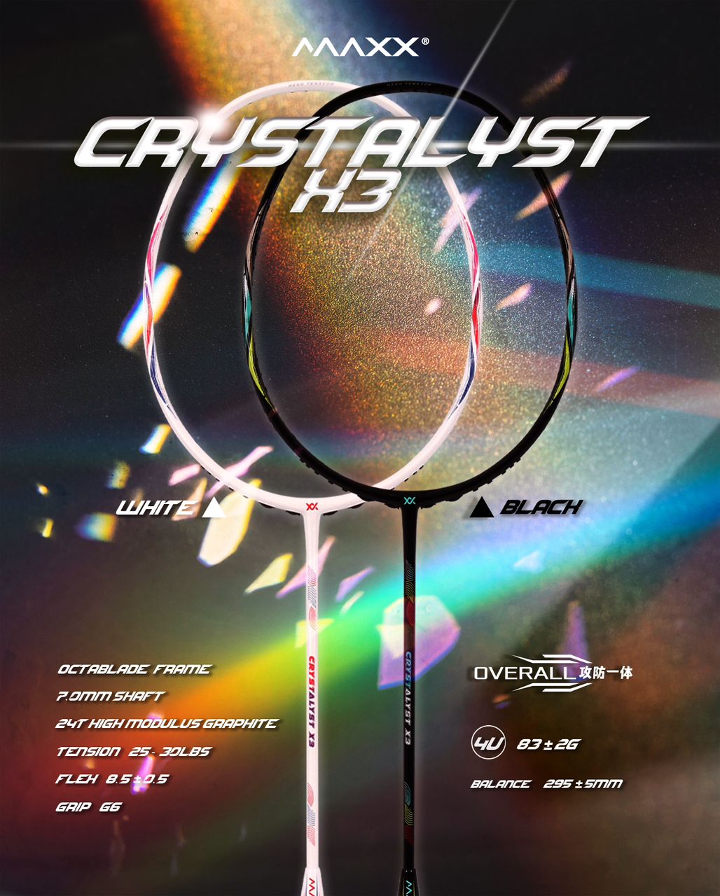 MAXX Crystalyst X3 - Badminton Racket