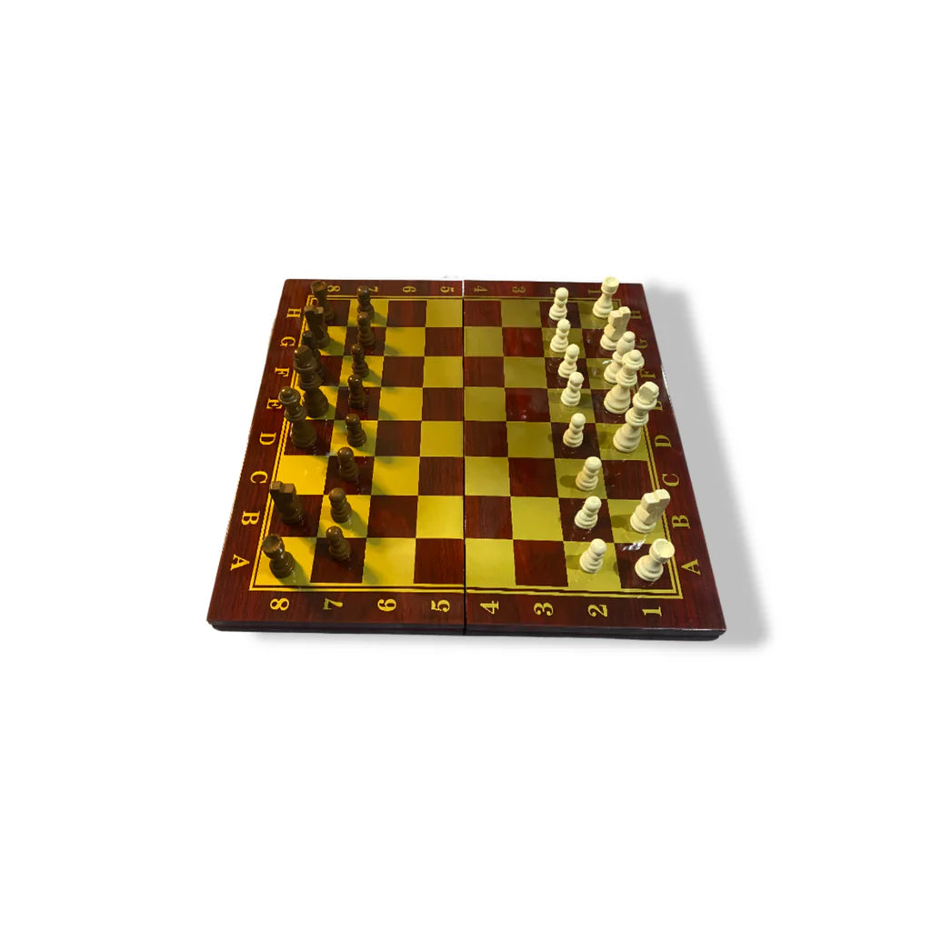 CHESS BOARD WOODEN 3 IN 1